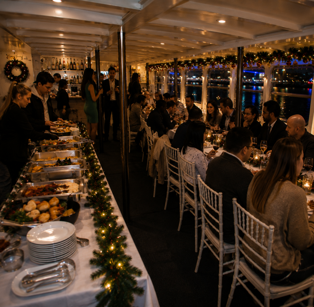 Christmas Party meal Thames River